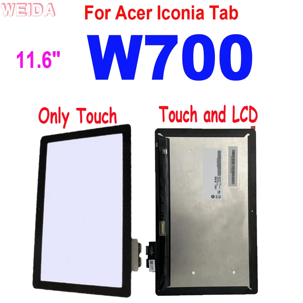 Tela Lcd Touch de 11.6 para Acer Iconia Tab W700 Touch Screen Painel Digitalizador Vidro Montagem Lcd Painéis e LCDs p/ tablet
