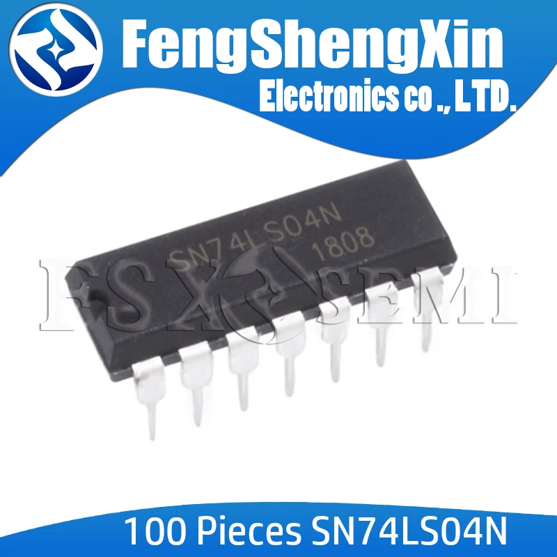 100 шт./лот SN74LS04N DIP 14 SN74LS04 74LS04 HD74LS04P 74LS04N IC|Интегральные схемы| |