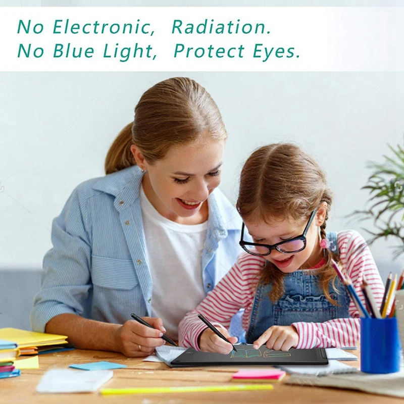 

LCD Writing Tablet 12 Inch Colorful Screen Doodle Board Erasable Reusable Drawing Pads Learning Birthday Gift for Kids