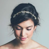 fashion silver color wired crystal rhinestones wedding hair comb chain hair accessories hairband bridal headband women hairpins