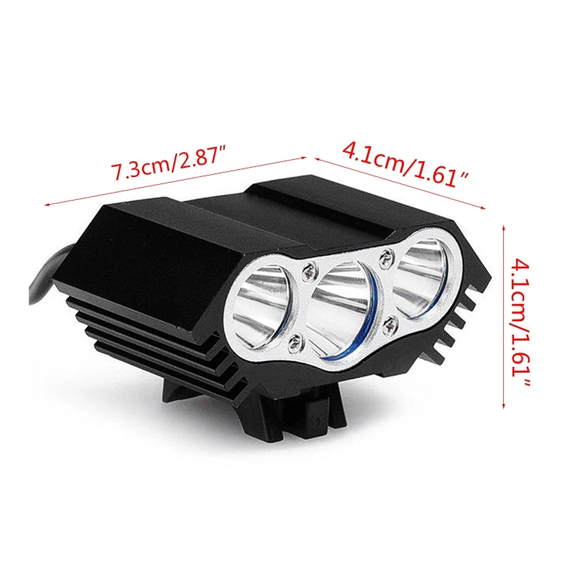 

Bicycle 3000lm 3 x T6 LED Headlamp Outdoor Caving Riding Lamp Bike Front Headlight Cycling Light