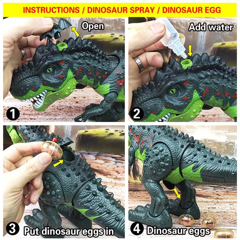 

Spray RC Dinosaurs Mechanical Robot Cartoon Electronic Walking Animal Remote control Dinosaurio juguete Tyrannosaurus Kids Toys