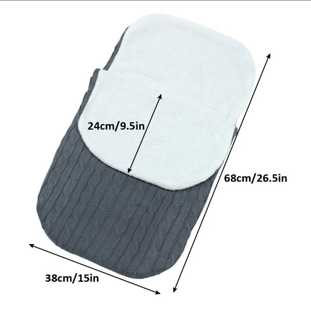 Новое поступление осенне-зимняя теплая вязаная спальная сумка для новорожденных