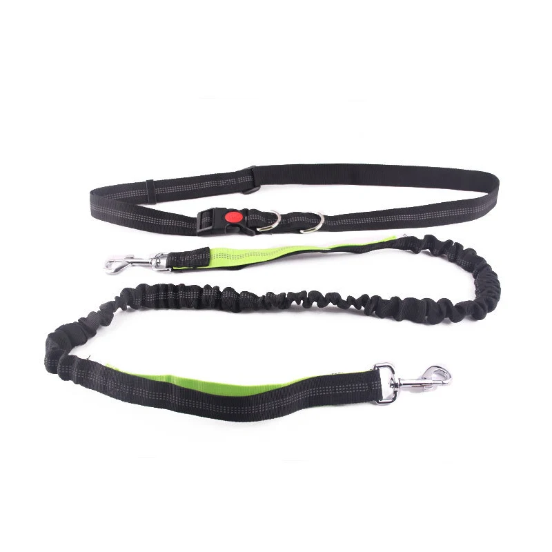 Поводок для собак с регулируемым ремнем амортизирующий банджи бега и домашних