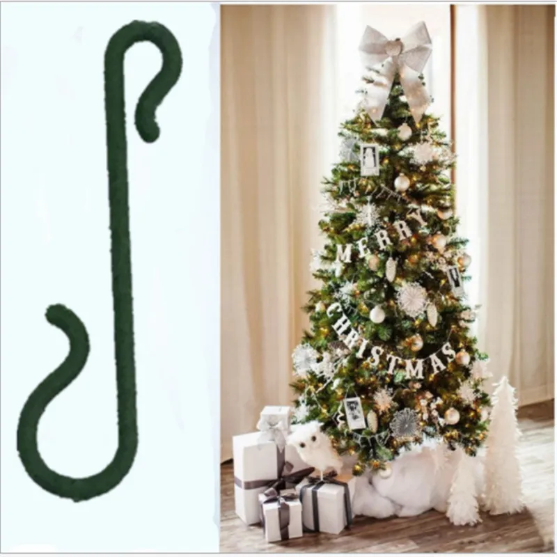 

100pcs Navidad Gift Decoration Christmas Decoration Mini Plastic Hook Home Decoration Accessories Noel Merry Christmas Xmas Noel
