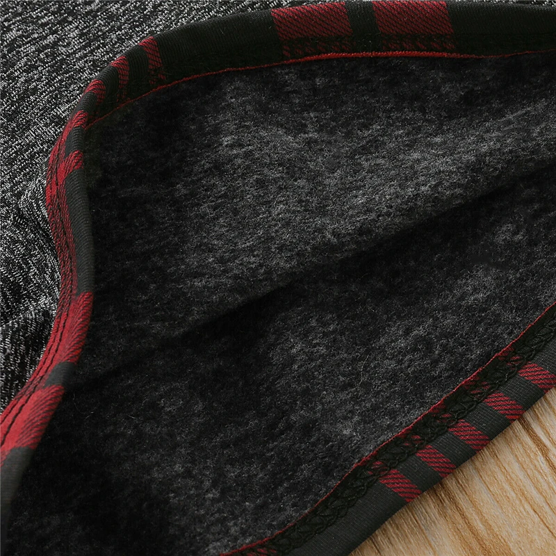 2 шт. Детская кофта с капюшоном и красные клетчатые штаны | Мать ребенок