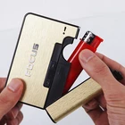 Металлический Чехол-держатель для сигарет с автоматическим извлечением фокуса дозатор для сигарет, зажигалка, гаджет для мужчин, рождественский подарок