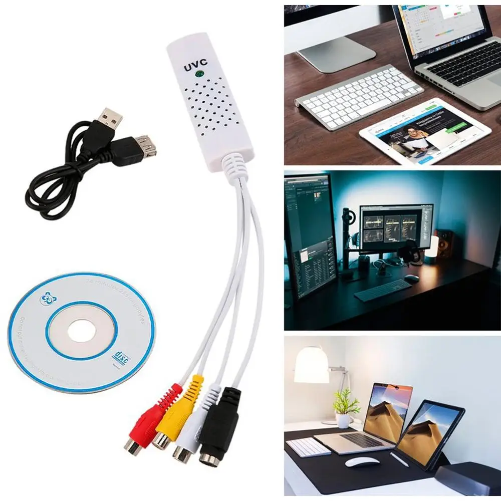 Новый 1 Комплект Высокое качество USB 2 0 ТВ dvd vhs видео Захват адаптер легко крышка