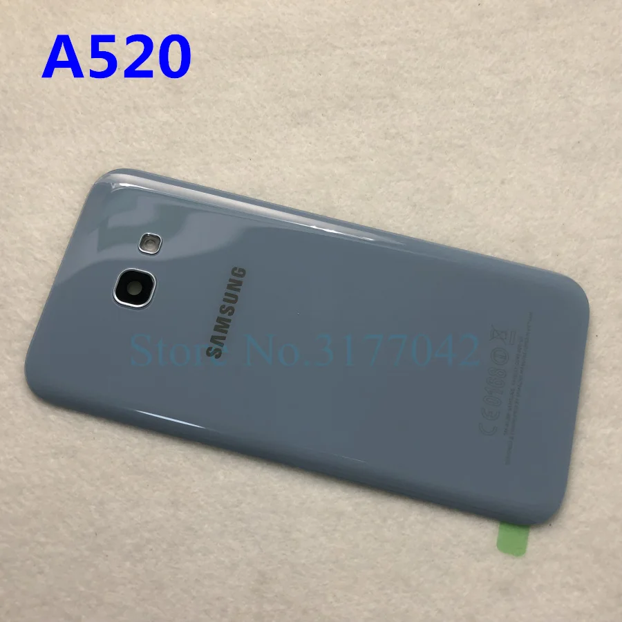 A520 blue SAMSUNG Back Battery Cover A320 A520 A720 For Samsung Galaxy A5 A3 A7 SM-A520F SM-A320F SM-A720F Back Rear Glass Case - Цвет: A520 blue
