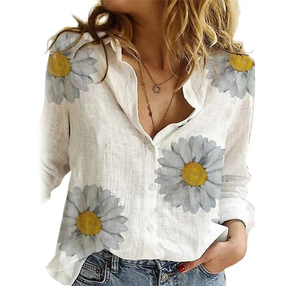 

Women Fashion Long Sleeve Marguerite Dot Star Print Office Shirt Blouse Top