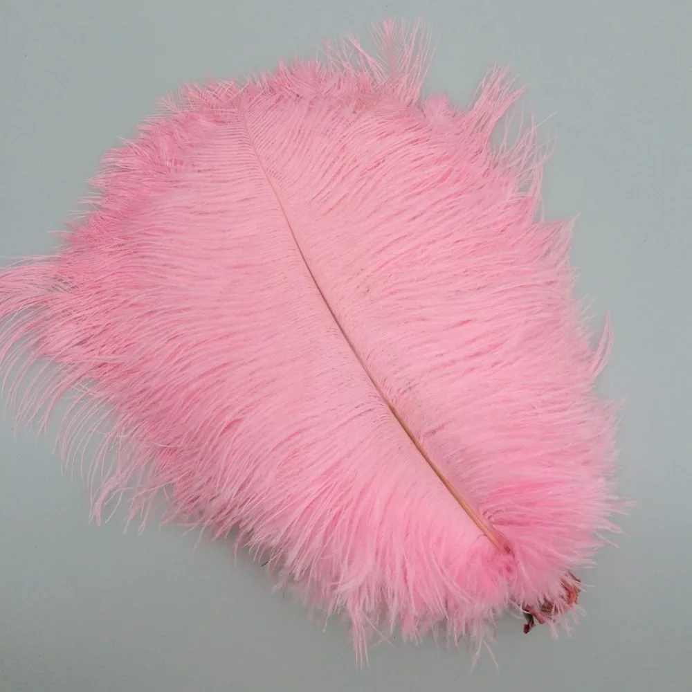 Оптовая продажа жесткий стержень 10 шт./лот натуральный розовый страусиные перья