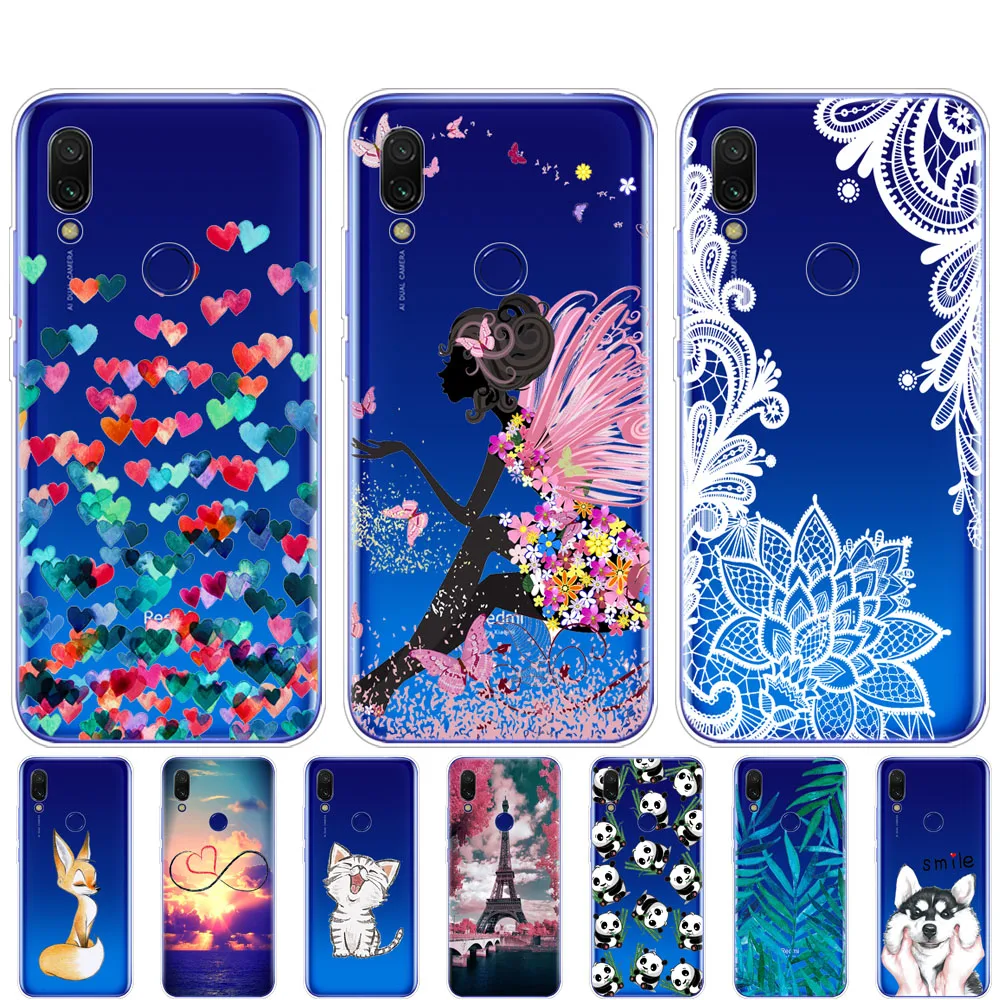 Силиконовый чехол для Xiaomi Redmi 7 мягкий ТПУ redmi 6 26 дюйма snapdragon 632 модельные Чехлы с