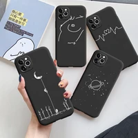 for iphone 11 case pretty heart starry sky phone case for iphone 12 pro max 13 7 8 plus xs xr 6s se20 soft tpu shockproof cover