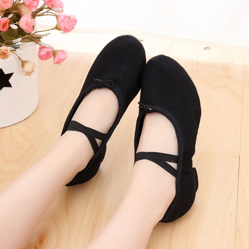 2019 г. Женская обувь Одноцветный холщовый для латиноамериканских танцев