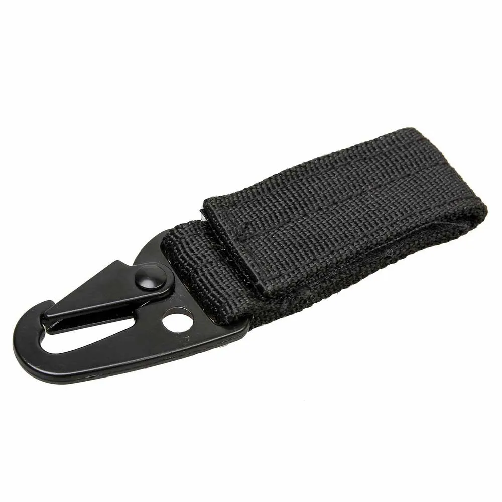 Black Тактические аксессуары пряжка нейлоновый крюк брелок тесьма Molle Пряжка Открытый подвесной ремень зажим Пряжка дорожный набор высокая прочность - Цвет: Black
