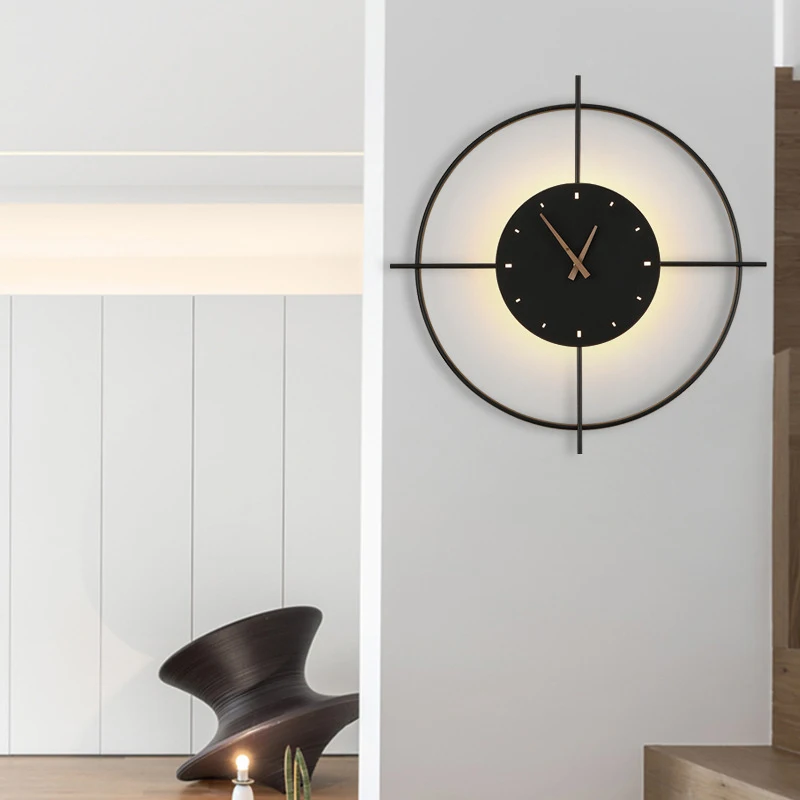 

11W Led Wall Lamp Acrylic Mute Clock Sconce Lamp Background Wall Decoration Lamp Living Room Bra Bedroom Hotel Bar Aisle Light
