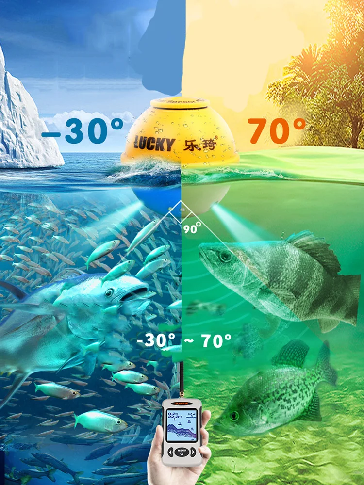 Fish Finder Portable Wireless detector Max distance 150 M Depth 45cm LCD Echo Sounders 2020 Fishing Technology Changes | Спорт и