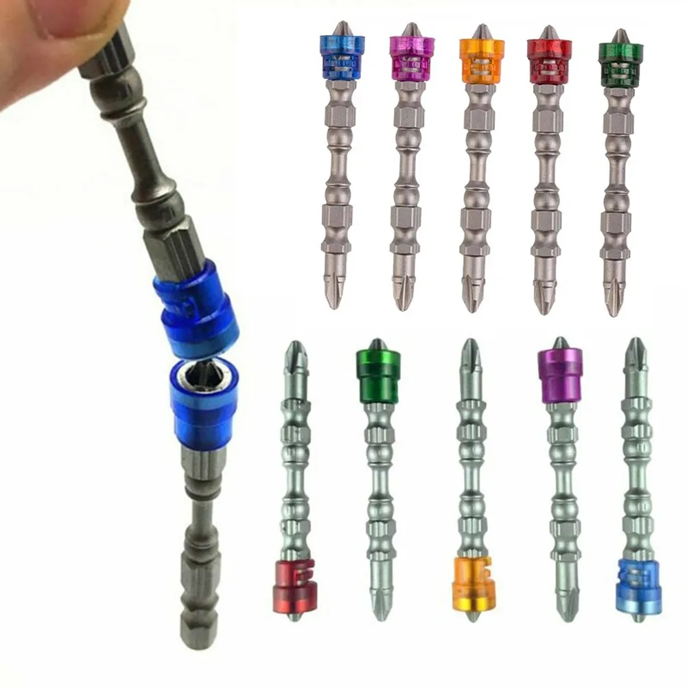 

10pcs Magnetic Screwdriver Bit S2 Alloy Steel Cross Double-Headed Drill Bit 65mm