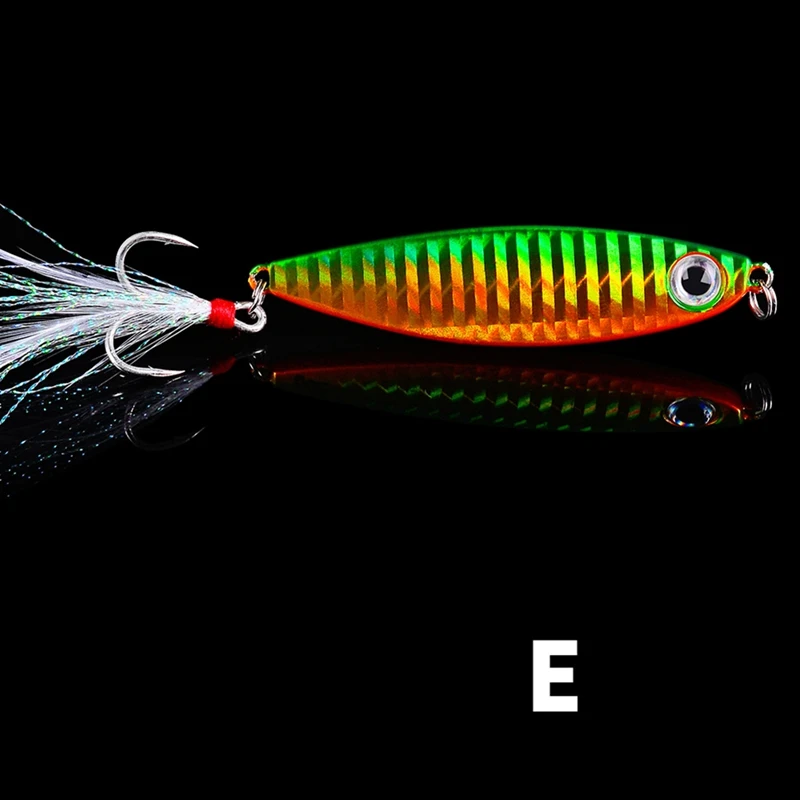 20g 62mm Fishing Baits Colorful Reflection Jigging Attraction Spoon Fish Lures Accessories With Treble Hooks | Спорт и развлечения