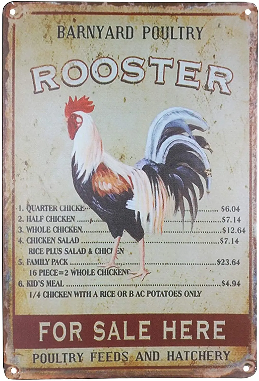 

Жестяной знак петух в стиле ретро, винтажный декоративный знак для дома, бара, кухни, фермы, уличные знаки с курицей