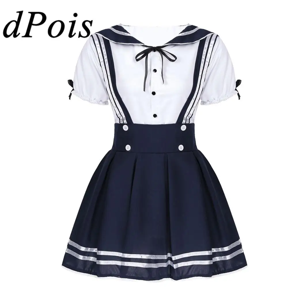 Женские школьные костюмы Матросская униформа костюм для косплея девочек рубашка