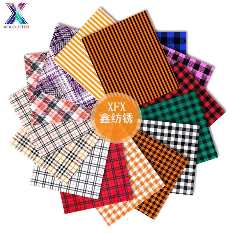 XINFANGXIU HTV винил cricut 25x30,5 см теплопередача Винил Рождественский узор буйвола клетка ПУ Htv теплопередача Винил для футболки