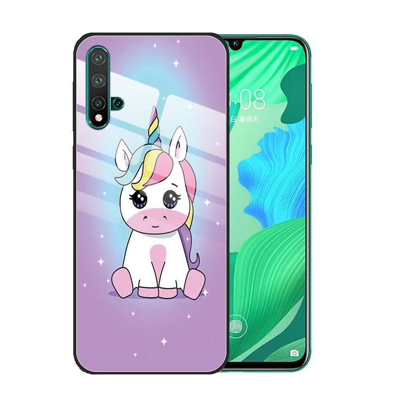 Для huawei Nova 5 5i Pro 4 4E 3E 3i 3 чехол из закаленного стекла с защитой от царапин принтом