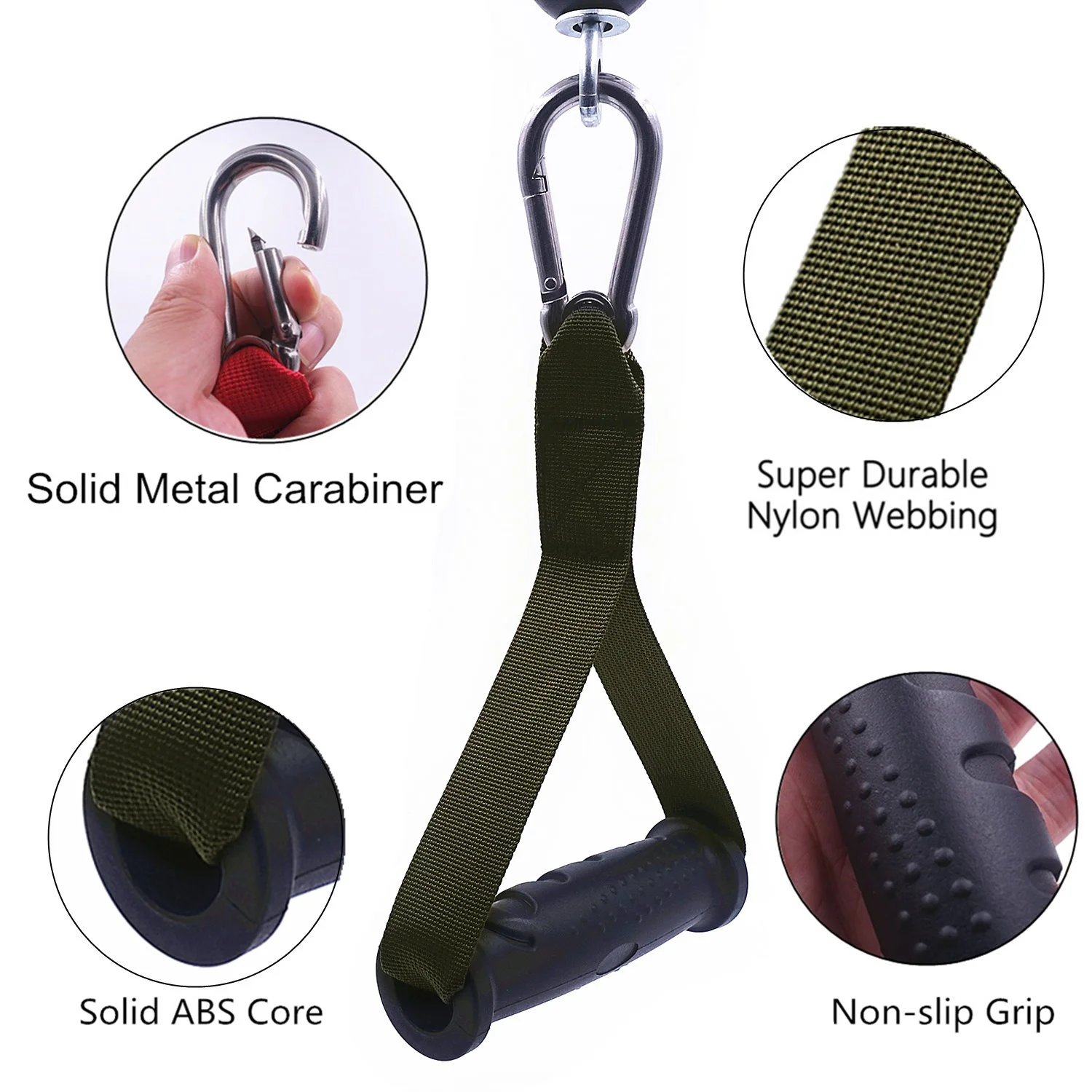 Модернизированные Кабельные приспособления Эспандеры ручки с карабином для