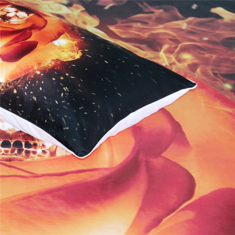 Женское постельное белье с черепом пододеяльник наволочка Королевский размер