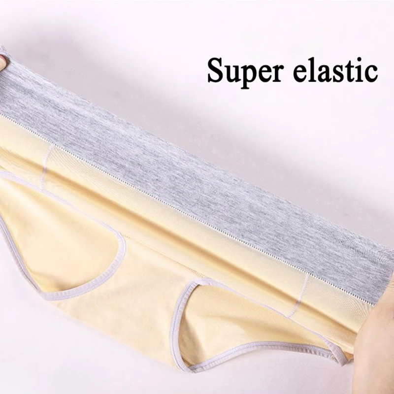 Женские трусики со средней талией комплект дышащих трусиков размера плюс
