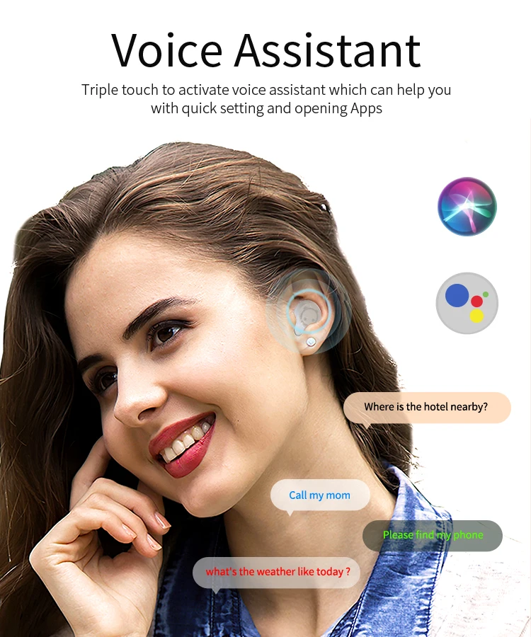 TWS-стереонаушники ANC с микрофоном и поддержкой Bluetooth 5 0 1 шт. | Электроника