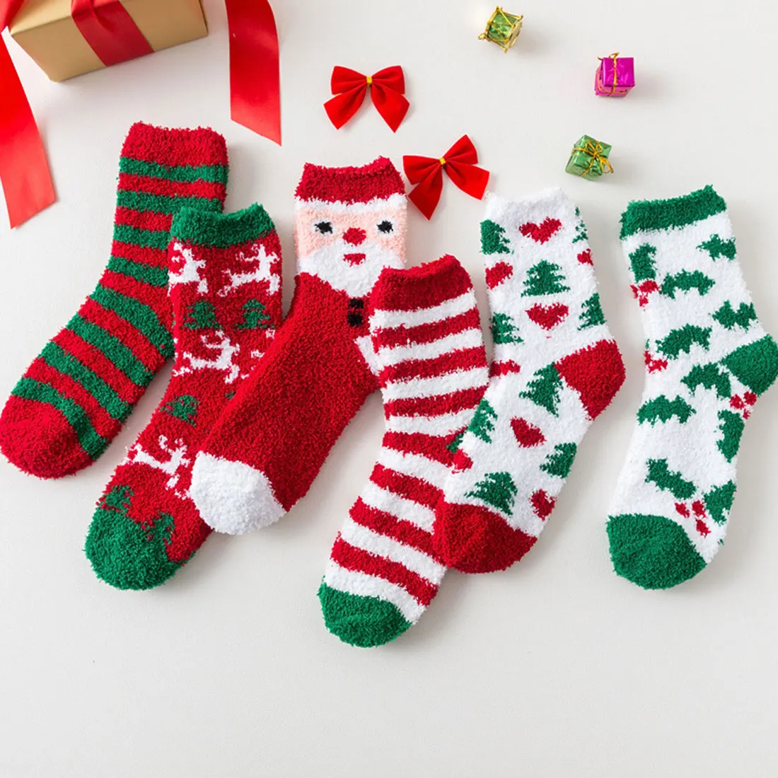 

Hot Sale Cotton Christmas Socks Christmas Decorations for Home Xmas Gifts Cristmas Decoration Noel New Year Kerst Natal Navidad