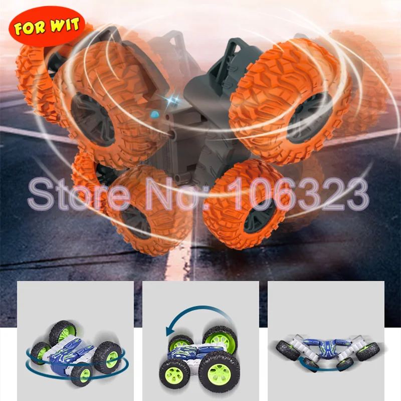 

Мини Fancy Rolling Car 2.4G с пультом дистанционного управления, крутые трюки Flip 360° стоя вращение Stunt Dumper R/C Toy, семейное упражнение баланс