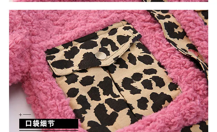 

2019 Spring Autumn Children Outerwear Jackets for Girls Leopard Woolen Coat Girls Coats and Jackets Leopard Coat In Kids Girls