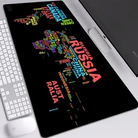 world map mice mats rubber base cloth surface long desktop laptop pads xxl xl extend gaming mouse pad for computer accessories