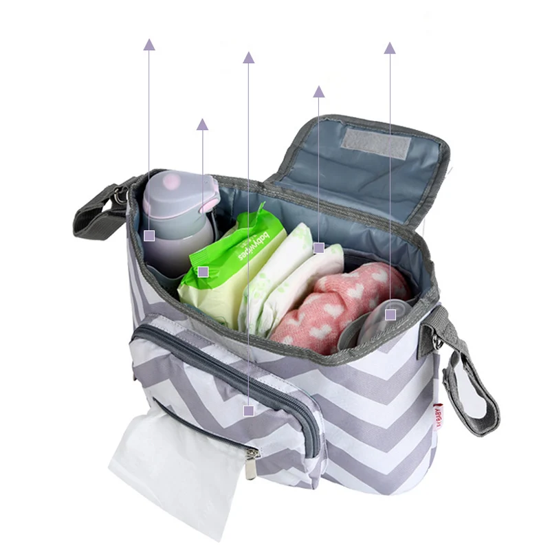 Сумка-Органайзер на детскую коляску водонепроницаемая сумка для коляски