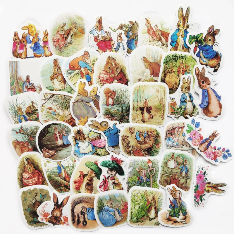 40 шт Ретро Кролик мультфильм наклейки Англия сказка украшения Diy дневник в стиле