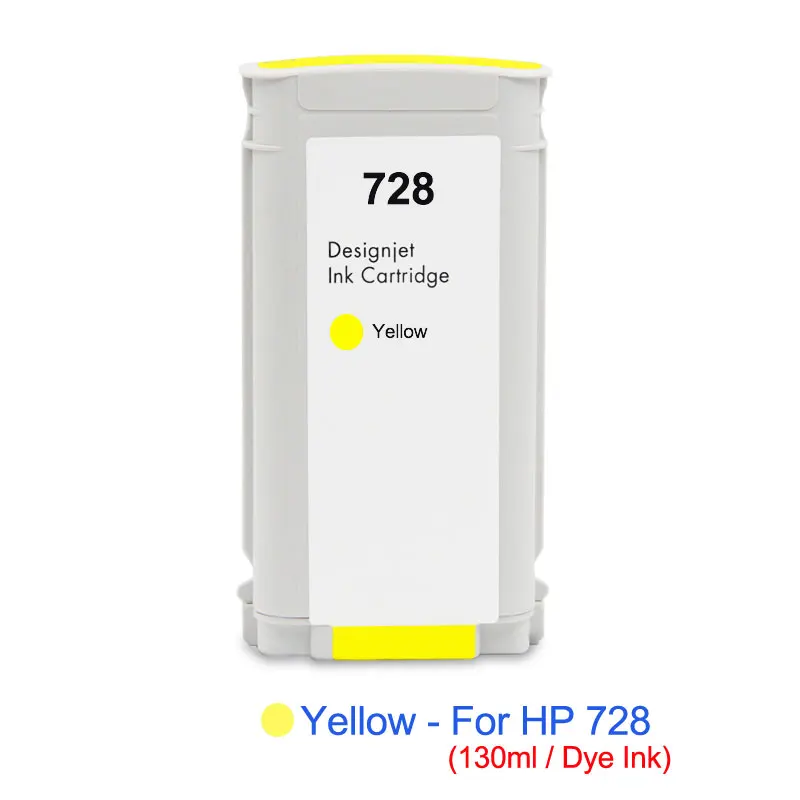 1 PCS - Yellow Третий вечерние 300 мл./шт. для hp 728 переработанный чернильный картридж с чернилами для hp DesignJet T730 T830 принтер с новой версией чип - Цвет: 1 PCS - Yellow