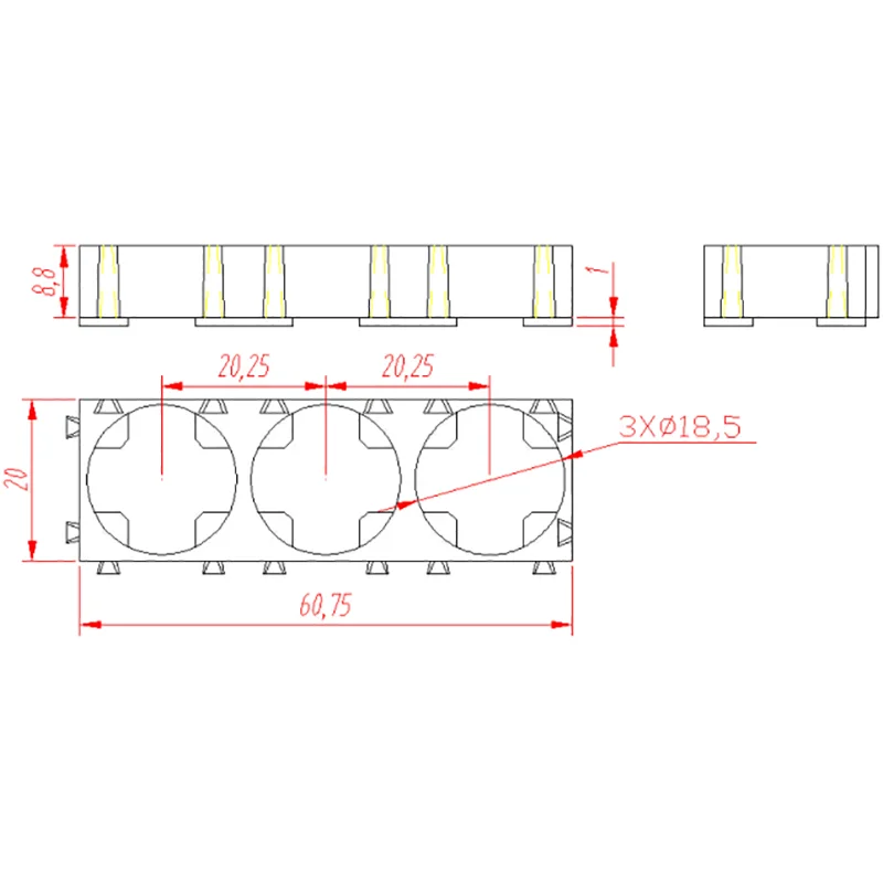 4x ABS 18650 Держатель батареи для хранения и переноски для фиксации Li Cells контейнер рамка перезаряжаемая серия жесткий пластиковый чехол кронштейн DIY