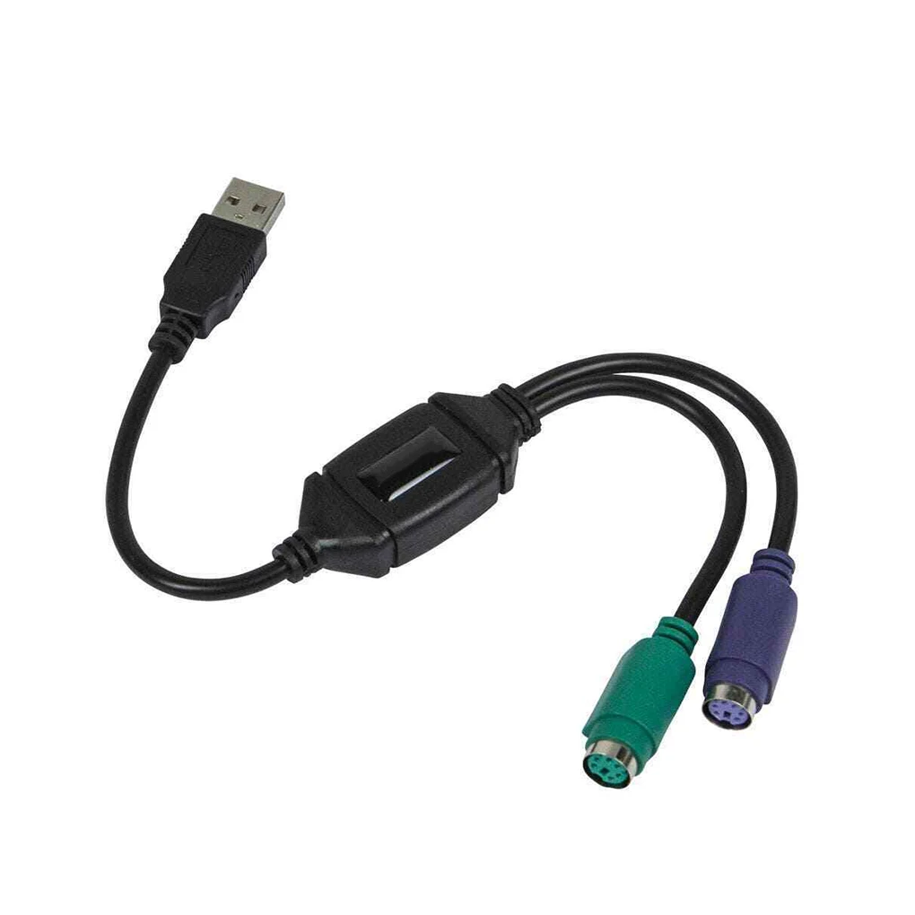1 шт. USB Мужской 2-в-1 PS/2 клавиатура мышь к USB конвертер USB адаптер кабель сплиттер конвертер клавиатуры Адаптер