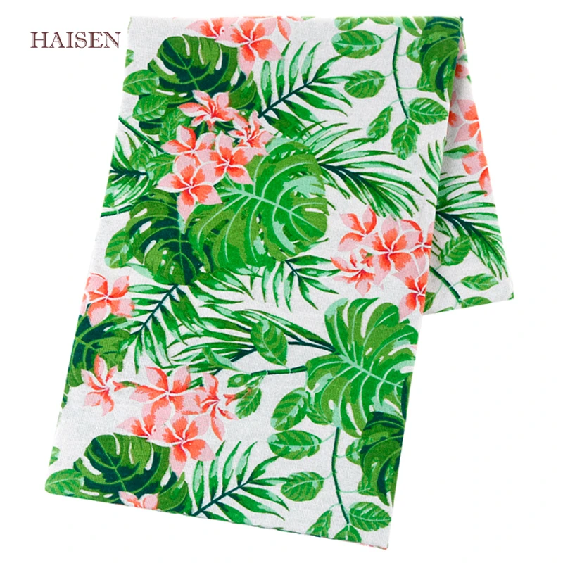 Тканевая ткань из хлопка и льна с цветочным принтом для квилтинга шитья сделай