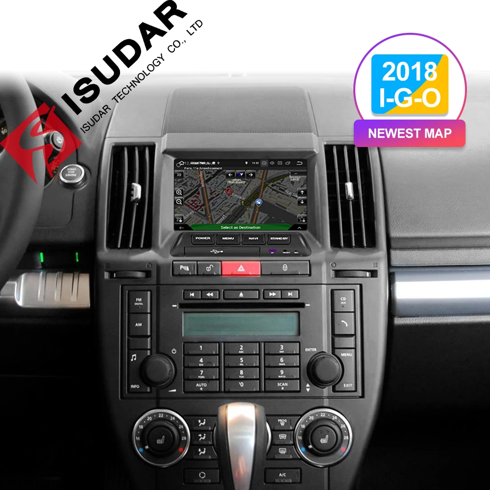 Автомобильный мультимедийный плеер Isudar 2 Din Android 9 для Land Rover/Freelander 2007 2012 GPS Automotivo