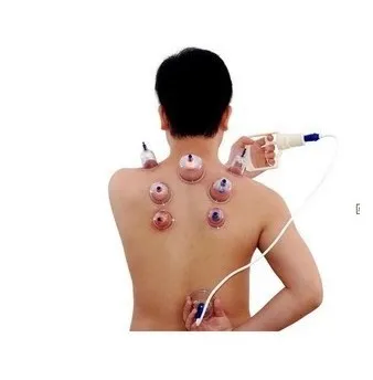 Китайский 12 баночный массаж всасывания танки набор чашка с 1 шт крови ручка в