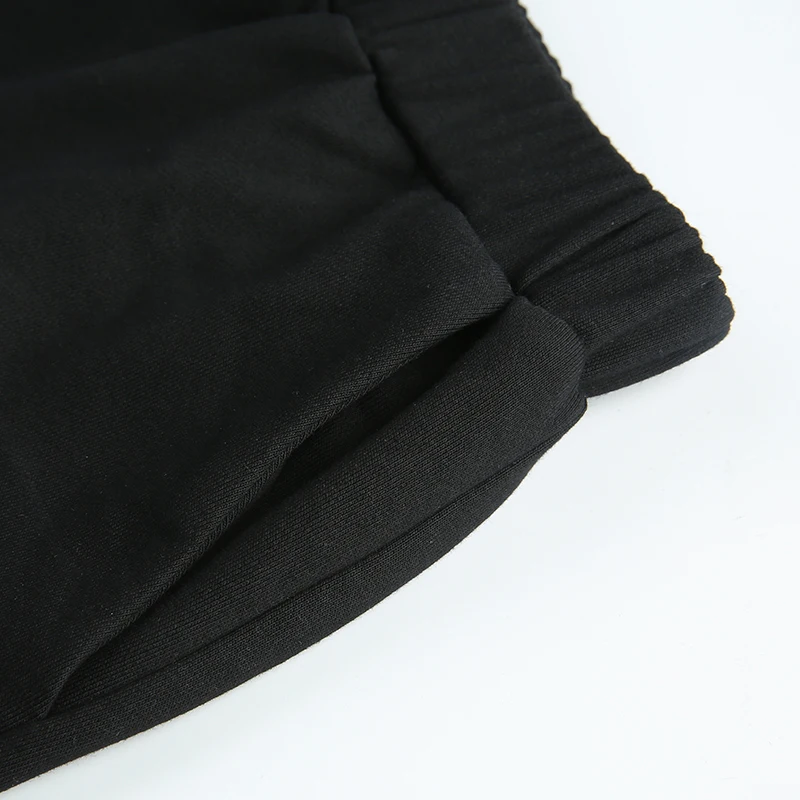 Мешковатые Черные повседневные женские спортивные брюки с буквенным принтом в