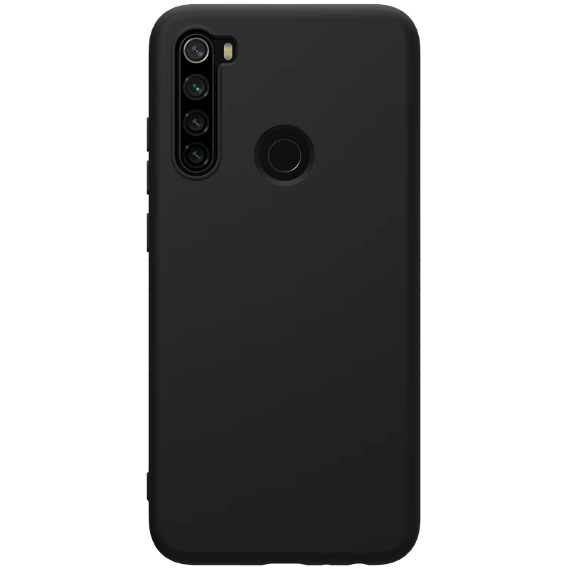 Черный Для Xiaomi Redmi Note 8 7 Pro 7s чехол Nillkin резиновая обернутая Жидкая силиконовая Мягкая сенсорная задняя крышка Nilkin чехол для телефона - Цвет: Черный