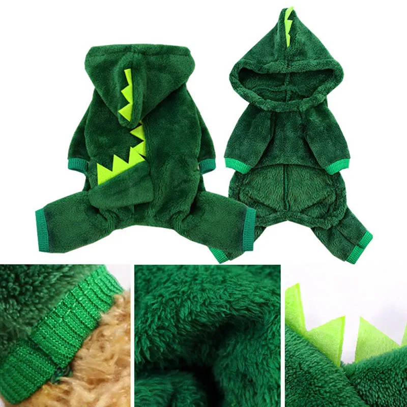 

Pet dog Winter Dinosaur Print Hooded Clothes Pet Dog Long Sleeve Top Dog Coat T-Shirt Winter Warm Sweatshirt ropa para perro