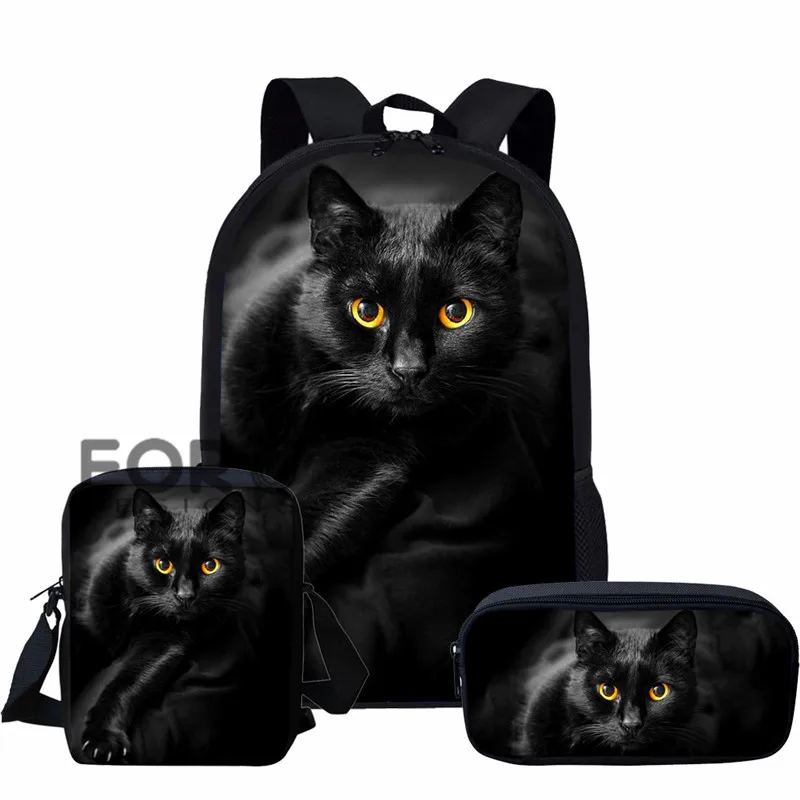 LH1069CEK FORUDESIGNS/школьная сумка для мальчиков и девочек с 3D изображением кота и тигра; Детский рюкзак с забавными животными; школьный рюкзак для учеников начальной школы - Цвет: LH1069CEK