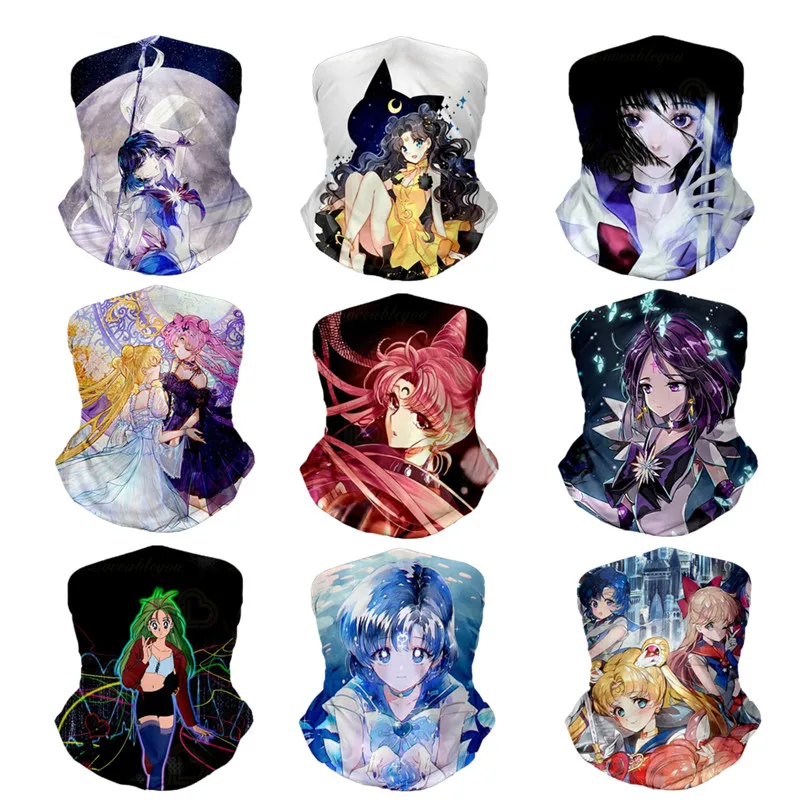 Полулицевой ветрозащитный шарф Сейлор Мун для активного отдыха велоспорта