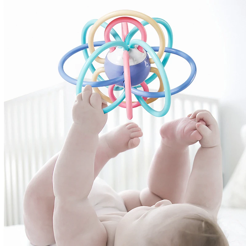 

Soft Safe Rattle Ball Toys Baby Toys 0-12 Months Newborn Teething Toys Plastic Hand Bell Early Educational Rattle Teether Toys