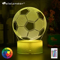 3d illusion child night light football ball touch sensor remote nightlight for kids bedroom decoration soccer table lamp gift